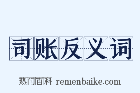 司账反义词是什么意思的图片